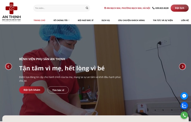 Website Bệnh viện An Thịnh